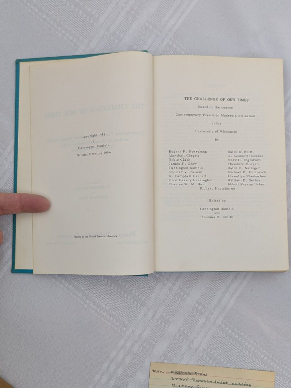 The Challenge of Our Times - Daniels & Smith HC 1954 - Picture 8 of 13